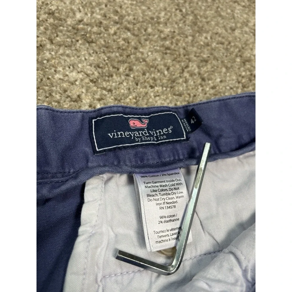 Vineyard Vines Mens Shorts Chino Size 42 Blue‎ Cotton